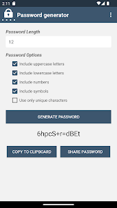 Simple password generator