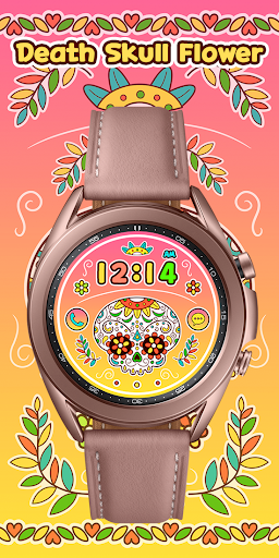 Android application Death Skull Flower_Watchface screenshort