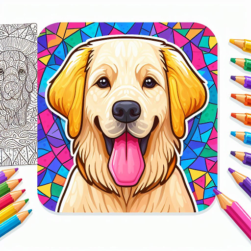 Golden Retriever Coloring Book logo