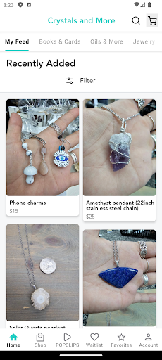 Android application Crystals and More screenshort