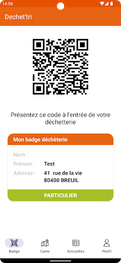 Android application Déchet'tri screenshort