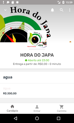 Android application Hora do japa poke e saladas - screenshort