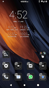 Screenshot des Glassy Icon Packs