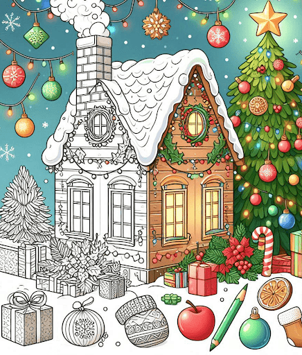 Coloring Book: Christmas Games Screen 2