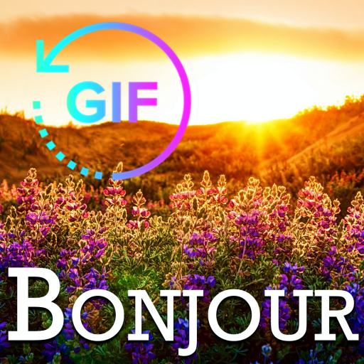 Good morning Gif French wishes  Icon