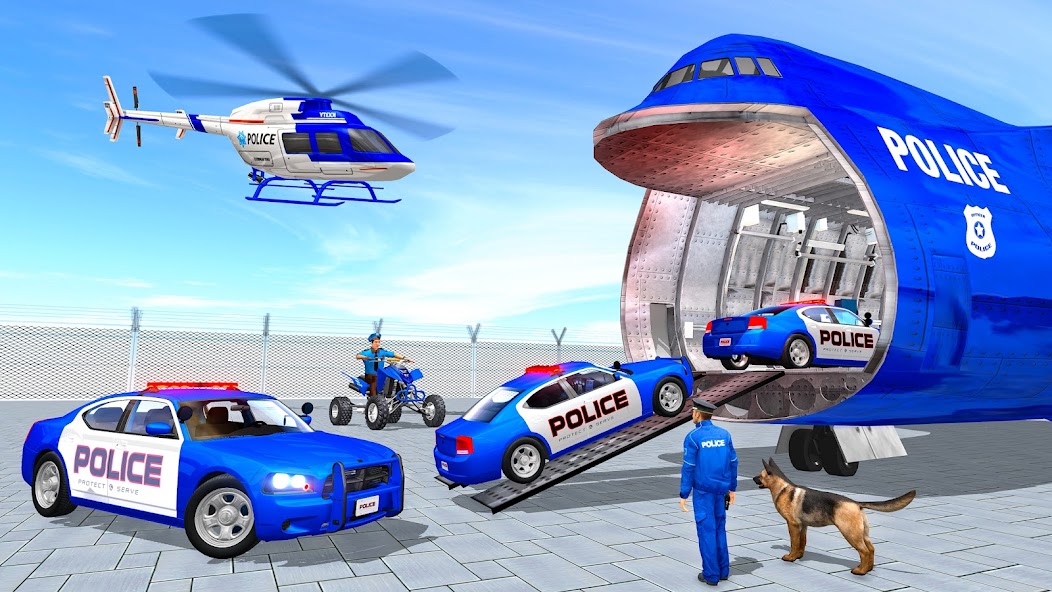 US Police Car Transporter Game 1.0 APK + Mod (Free purchase) for Android