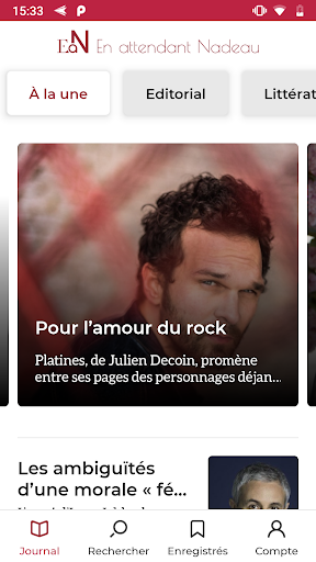 Android application En attendant Nadeau screenshort