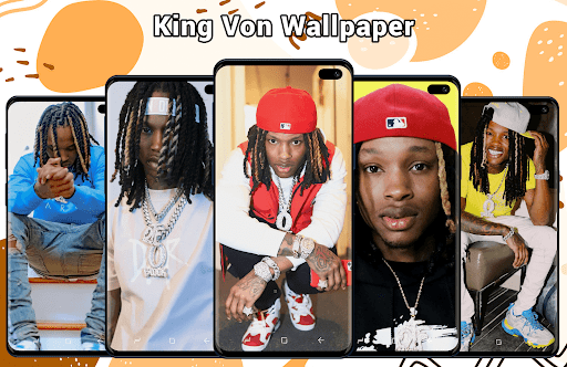 Download King Von With Gold Halo Wallpaper