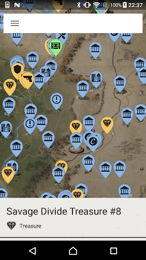 Android application MapGenie: Fallout 76 screenshort