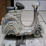 Crafts from used newspapers