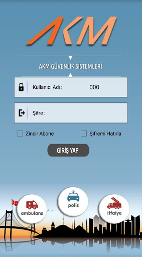 Android application AKM Merkezi Sinyal Takibi screenshort