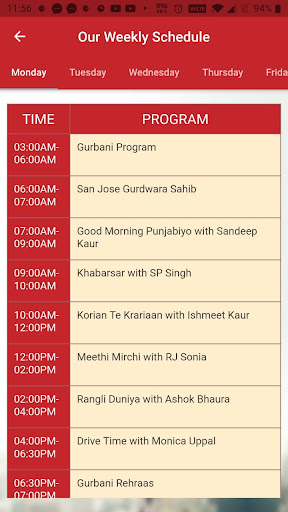 Radio Punjab USA Live Screen 2
