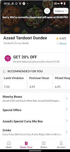 Azaad Tandoori Dundee Screen 3