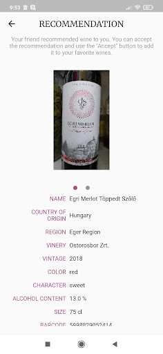 My Favorite Wines Screen 2