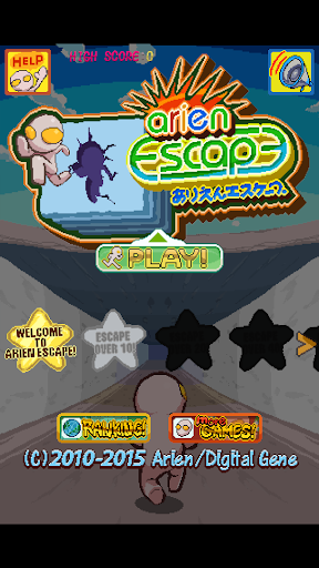 Android application Arien Escape : Run & Jump screenshort