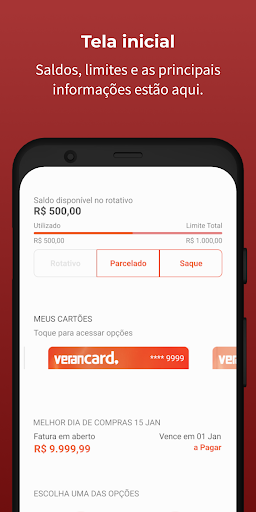 Android application Verancard screenshort