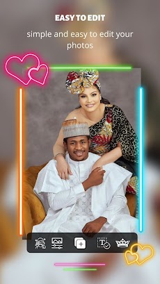 African Couple Photo Suit Editのおすすめ画像5