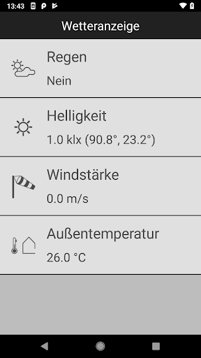 Android application WS1000 Connect/CasaConnect KNX screenshort
