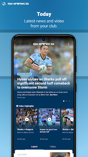 Android application Cronulla Sharks screenshort