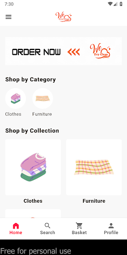 Android application We Dry Clean screenshort