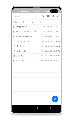 Android application MemoPie - Your Cloud Notepad screenshort