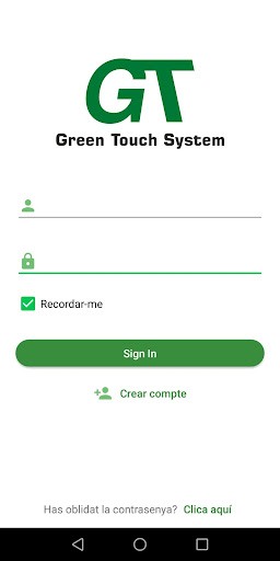 Android application Green Touch System screenshort