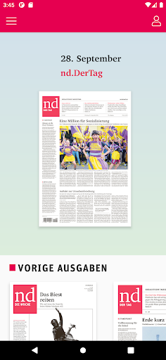 Android application nd.ePaper screenshort