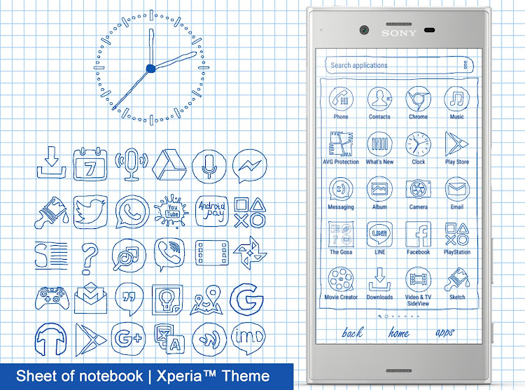 Sheet of notebook | Xperia™ Th - 3.0.001 - (Android)