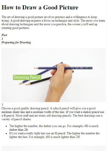 Android application How to Draw for Beginners screenshort