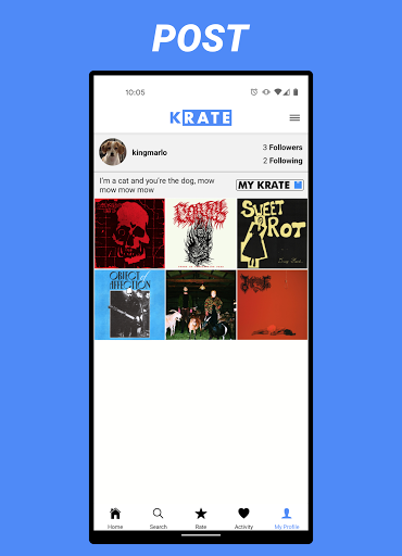 Krate: Rate Music Screen 2