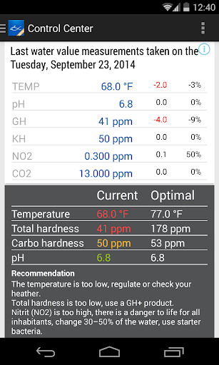 Android application Aquarium Manager screenshort