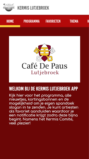 Android application Kermis Lutjebroek screenshort