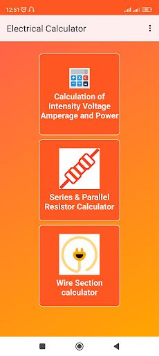 ElectroCalc - Electrical Tools Screen 2