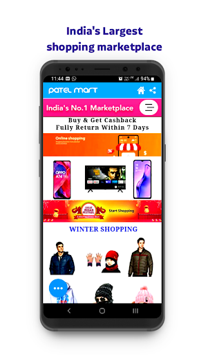 Android application Patel Mart Shopping App screenshort