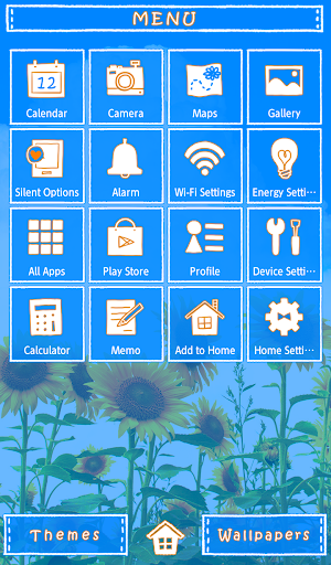 Sunflower Summer Sky Theme Screen 2