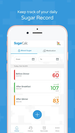 BloodSugar & Medication Record Screen 2