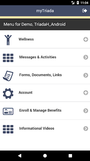 Android application myTriada screenshort