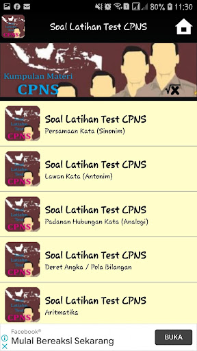 Kumpulan Soal Latihan test CPNS