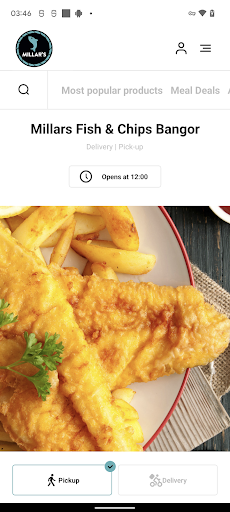 Android application Millars Fish & Chips Bangor screenshort