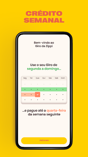 Android application Zippi Crédito do autônomo screenshort