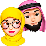 Cover Image of Download Cute Memoji Hijab Muslim Stick  APK