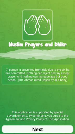 Android application Muslim Prayers and Dhikr screenshort