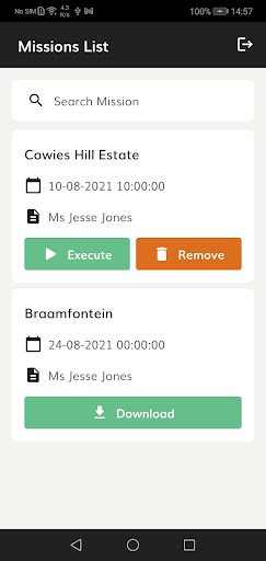 Android application CrossChecks screenshort