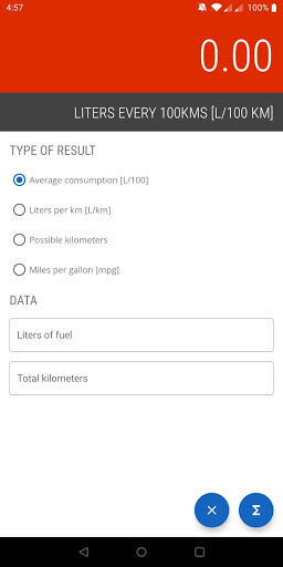 Android application FuelConsumption screenshort