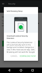 screenshot of Lookout Security Extension