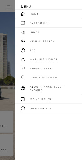 Screenshot of Land Rover iGuide