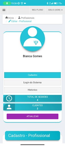 Android application PsicoMatic screenshort
