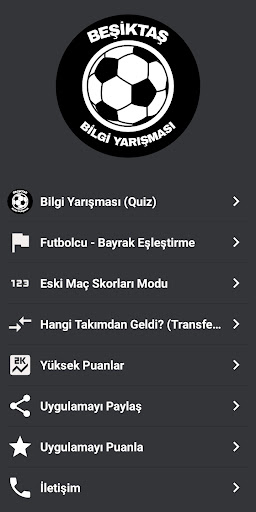 Android application Beşiktaş Bilgi Yarışması Oyunu screenshort