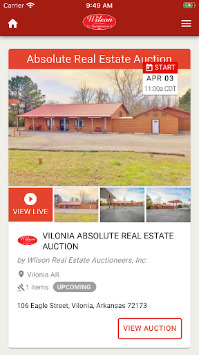 Wilson Auctioneers Screen 3