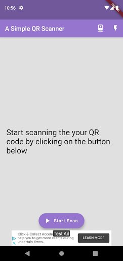 Android application A Simple QR Scanner screenshort